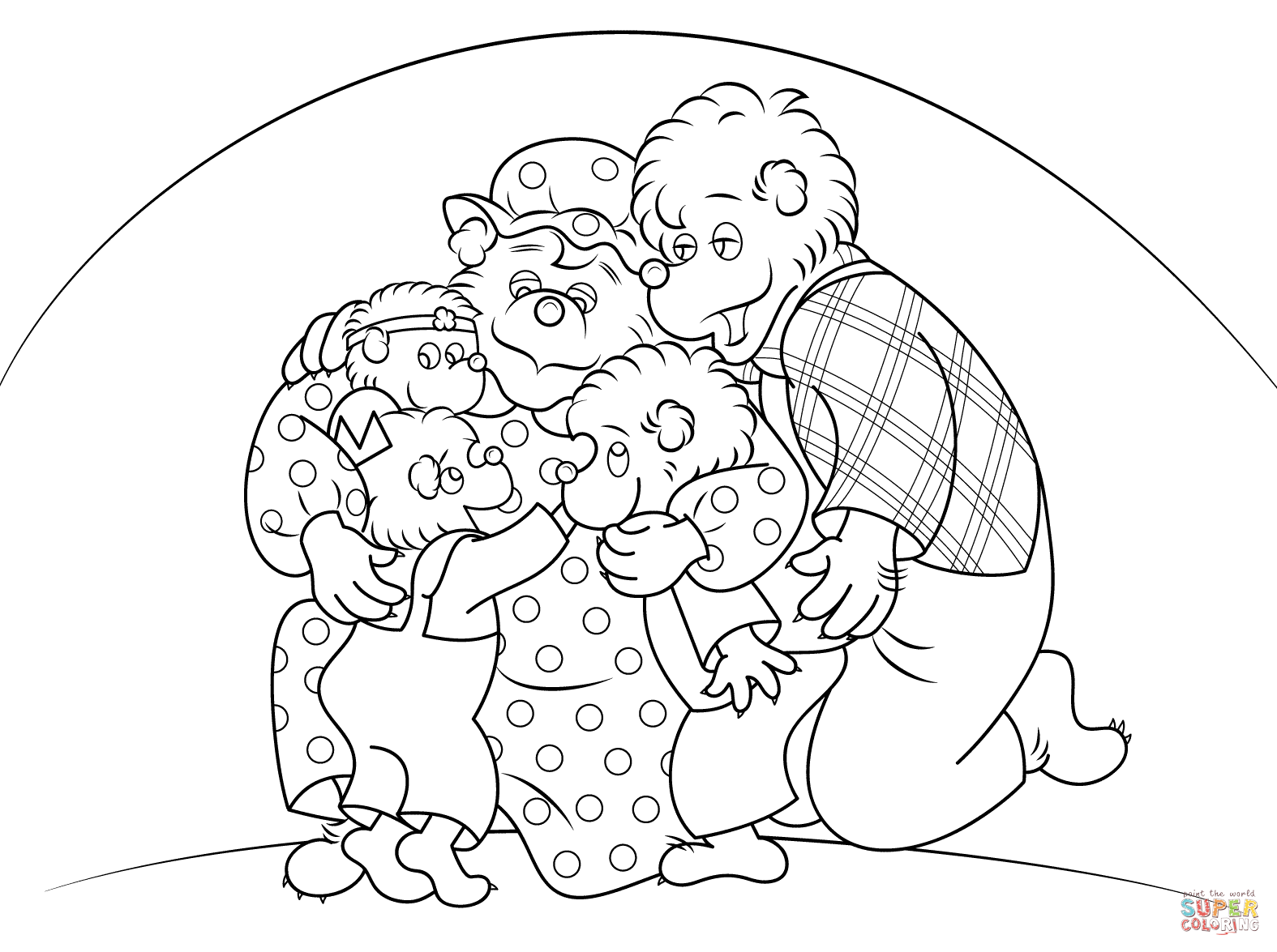 Plansa de colorat cu Ursul Berenstain 3 23